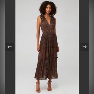 Sabina Musayev Helena dress in Bronze